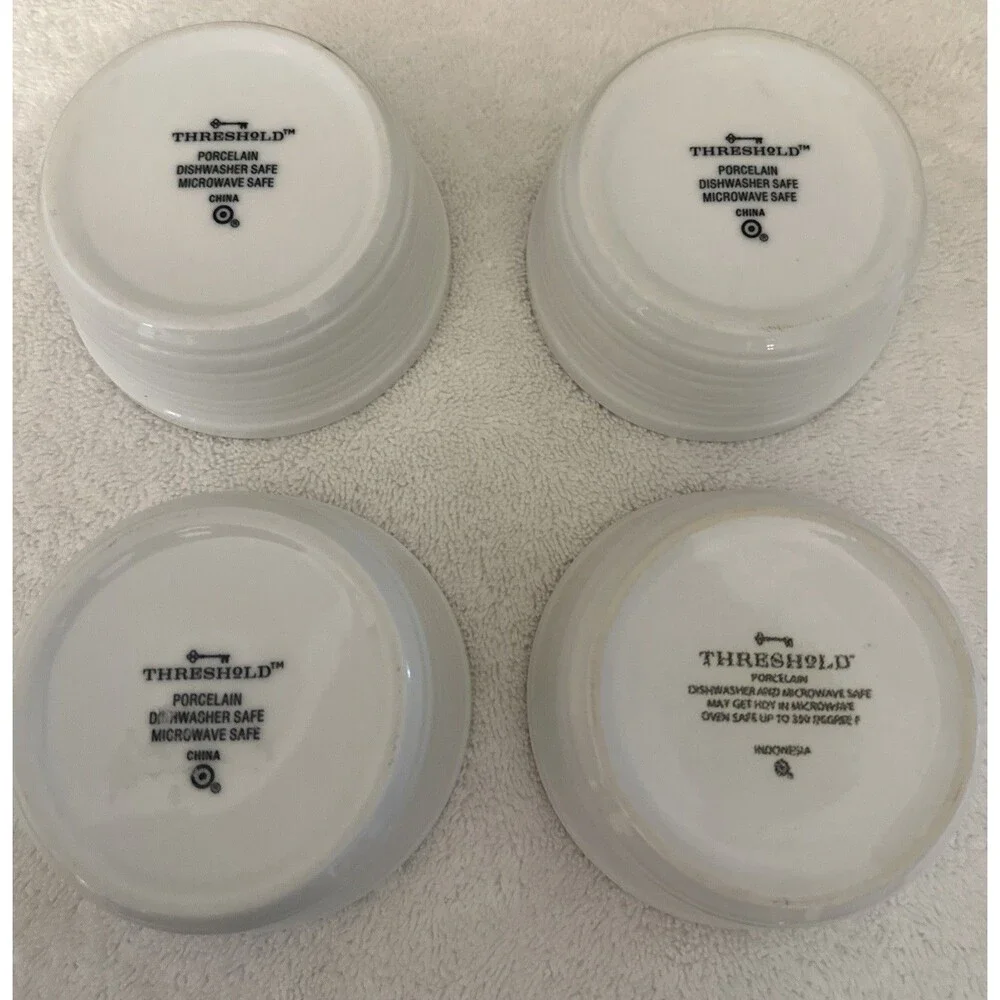 Threshold™ Porcelain Ramekin – White – Set of 4 - 4.5” x 2” 8 Ounce